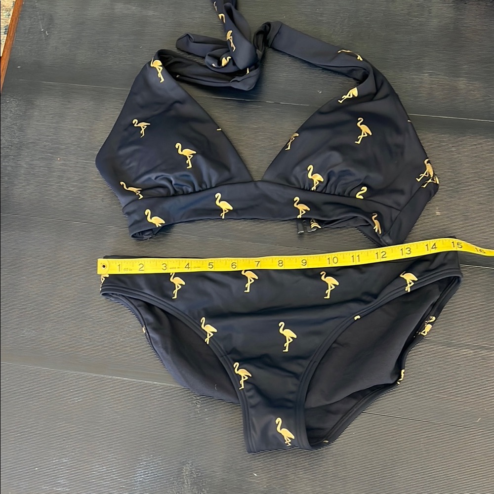 Boden Nay Bikini with Gold Flamingos